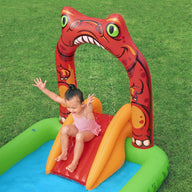 190L Jurassic Splash Water Play Centre, Bright Dinosaur Theme with Slide - SM Everyday Living