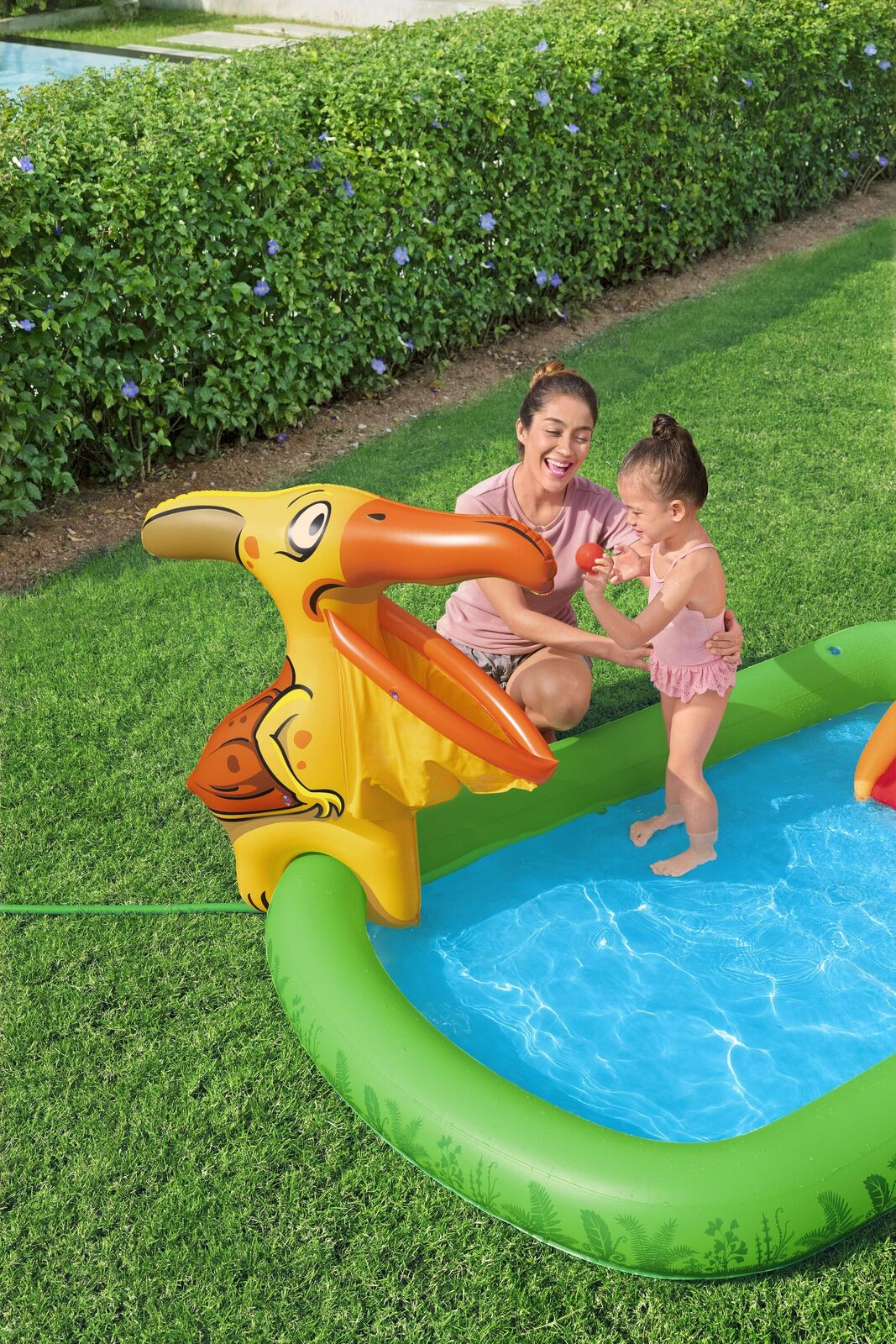 190L Jurassic Splash Water Play Centre, Bright Dinosaur Theme with Slide - SM Everyday Living