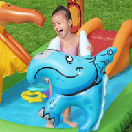 190L Jurassic Splash Water Play Centre, Bright Dinosaur Theme with Slide - SM Everyday Living