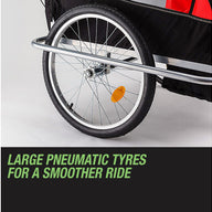 Tag-Along Kids Bike Trailer Child Bicycle Pram Stroller Children Wheel Jogger Red - SM Everyday Living