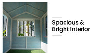 Cottage Style Wooden Outdoor Cubby House Girls Childrens Playhouse - SM Everyday Living
