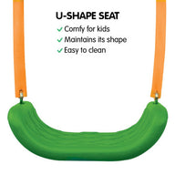 Kids 4-Seater Swing Set Purple Green - SM Everyday Living