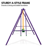 Kids 4-Seater Swing Set Purple Green - SM Everyday Living