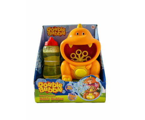 Double Bubble Battery Operated Orange Dinosaur Bubble Blower 3+ - SM Everyday Living