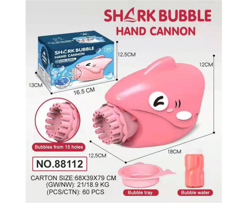 15-Hole Bubble Gun Shark Bubble Machine Automatic Children's Hand-Held Outdoor Toys - SM Everyday Living