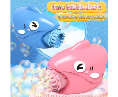 15-Hole Bubble Gun Shark Bubble Machine Automatic Children's Hand-Held Outdoor Toys - SM Everyday Living