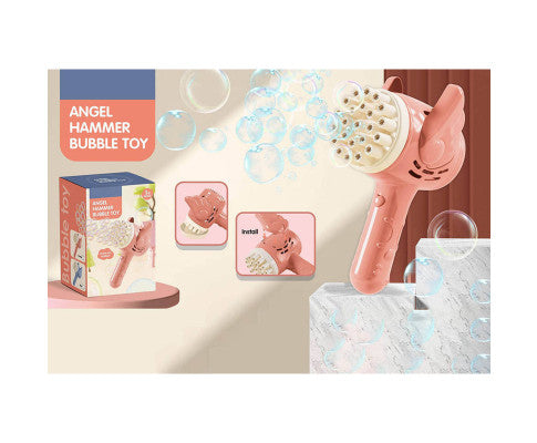 23-Hole Angel Bubble Hammer Gatling Bubble Machine Children's Electric Toy - SM Everyday Living