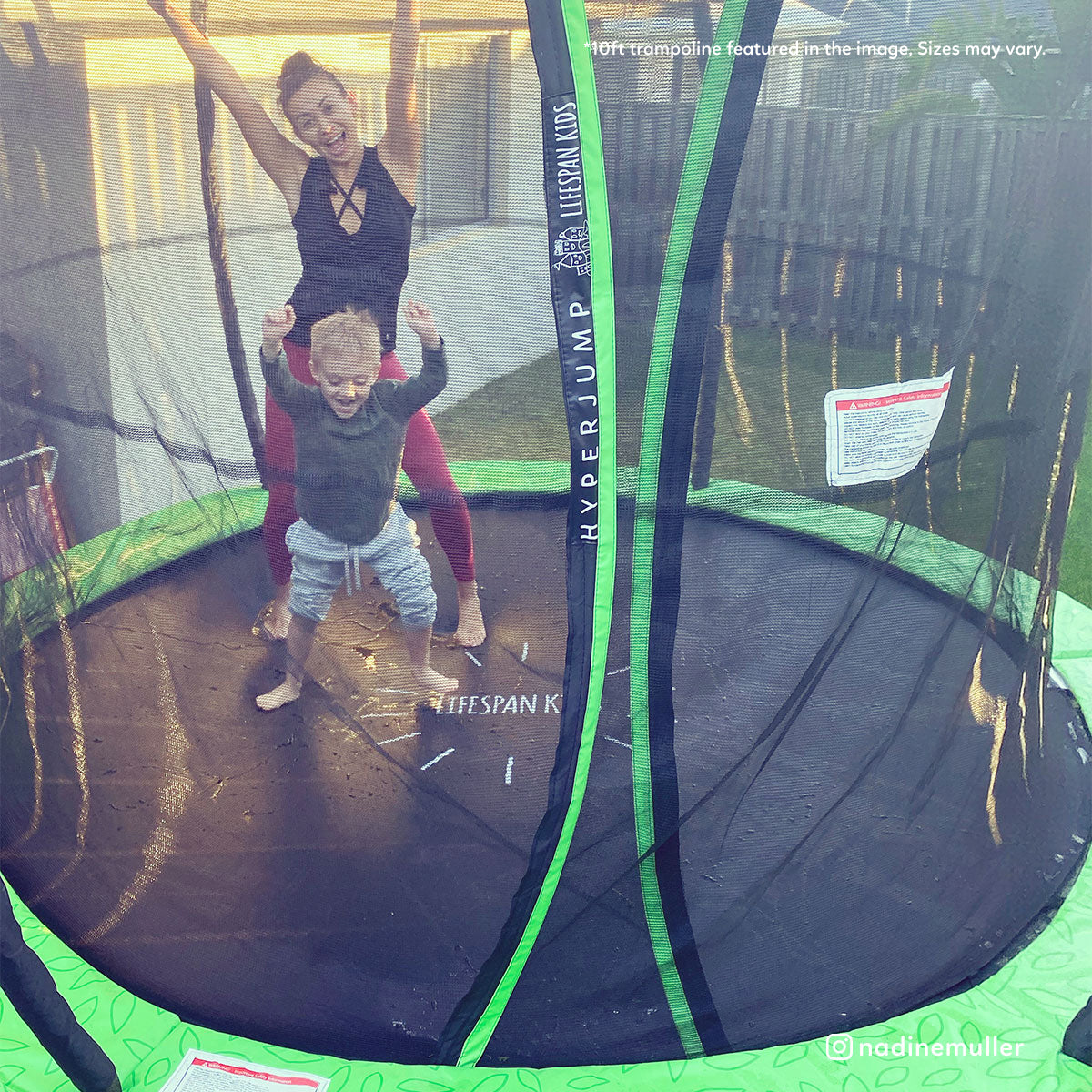 14ft Springless Trampoline - Green