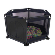 130cm Foldable Indoor Playpen Fence with Gate for Play Area or Rest Zone Setup - Red