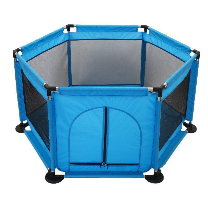 130cm Foldable Indoor Playpen Fence with Gate for Play Area or Rest Zone Setup - Red