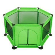 130cm Foldable Indoor Playpen Fence with Gate for Play Area or Rest Zone Setup - Red
