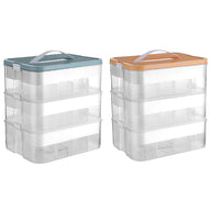 3Layer Storage Box Large Capacity Toy Organizer Building Block Storage Container - Green