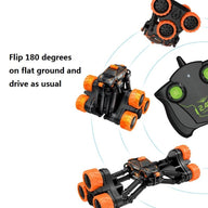 Telescopic Deformation Rc Stunt Car - Off-road Tumbling Climber - Black Orange
