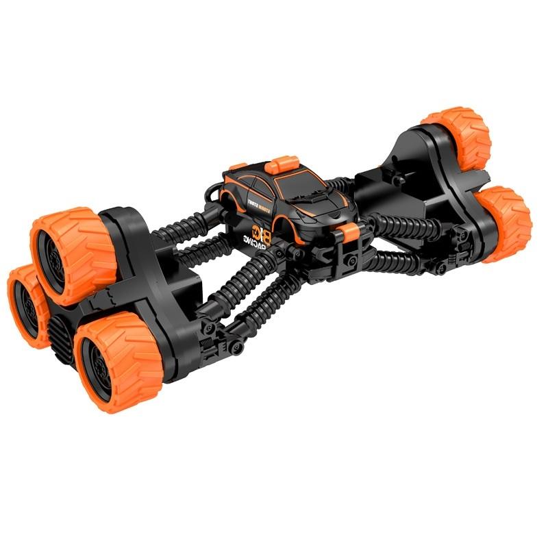 Telescopic Deformation Rc Stunt Car - Off-road Tumbling Climber - Black Green