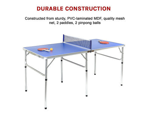 152cm Portable Tennis Table, Folding Ping Pong Table Game Set - SM Everyday Living