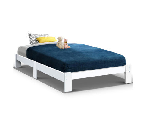 Bed Frame Single Wooden Bed Base Frame Size JADE Timber Mattress Platform - SM Everyday Living