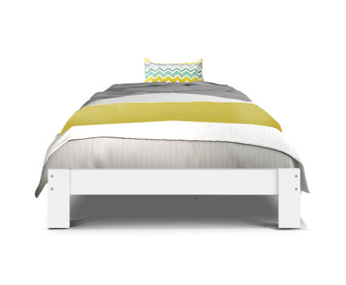 Bed Frame Single Wooden Bed Base Frame Size JADE Timber Mattress Platform - SM Everyday Living