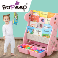 Kids Bookshelf Bookcase Magazine Rack Organiser Pink