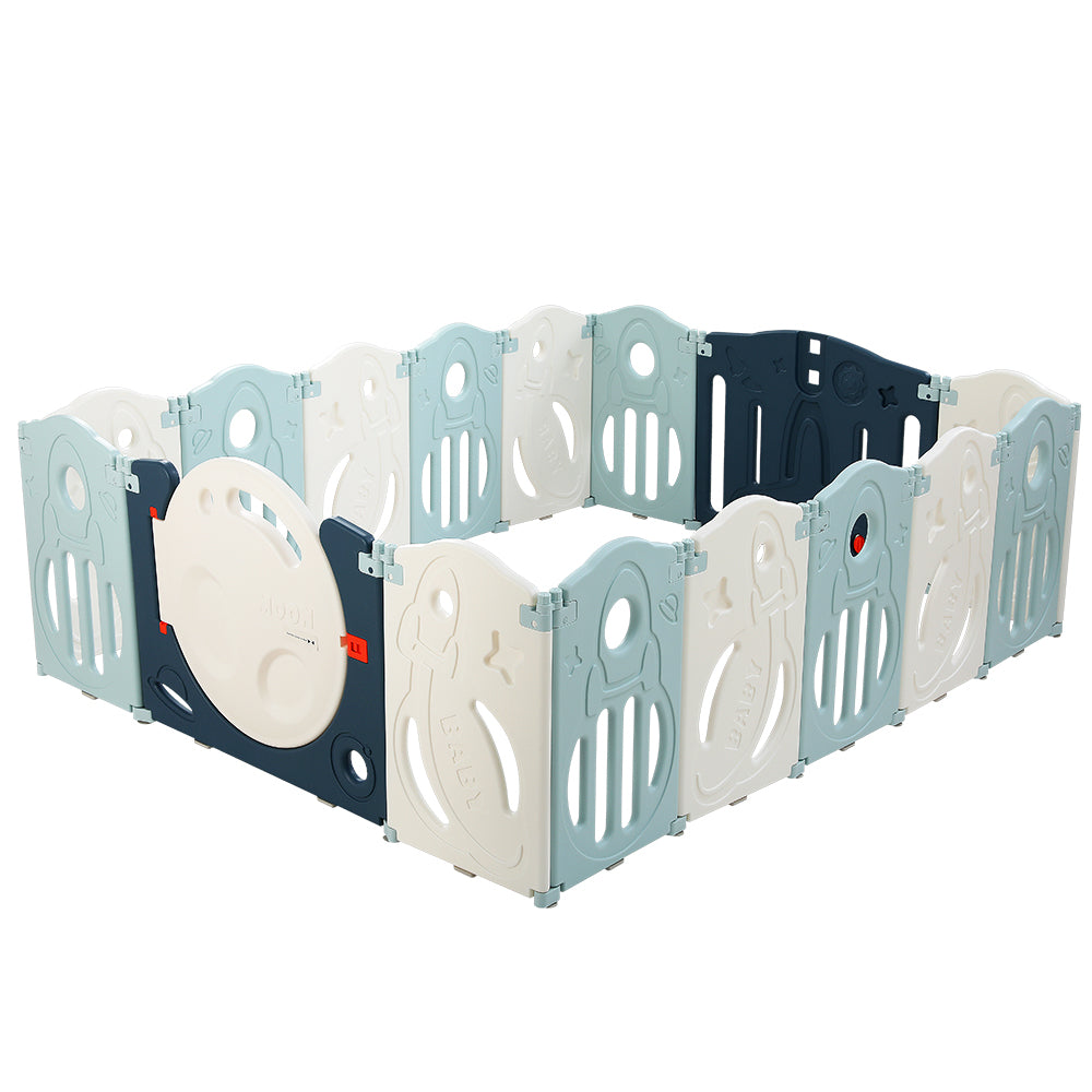 Baby Playpen 16 Panels Foldable Toddler Fence Safety Play Activity Barrier - SM Everyday Living