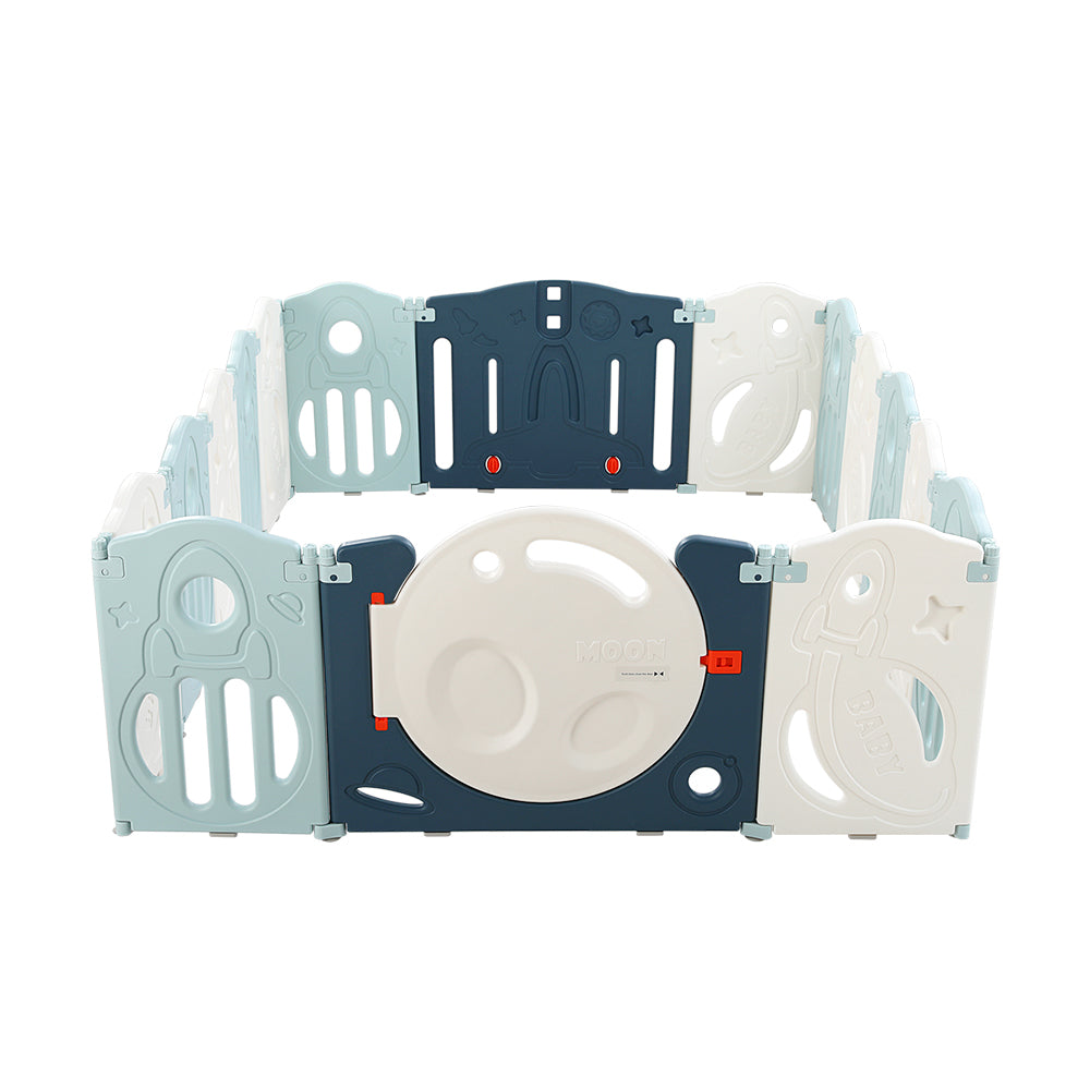 Baby Playpen 16 Panels Foldable Toddler Fence Safety Play Activity Barrier - SM Everyday Living