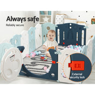 Baby Playpen 16 Panels Foldable Toddler Fence Safety Play Activity Barrier - SM Everyday Living