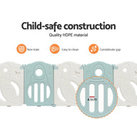 Baby Playpen 16 Panels Foldable Toddler Fence Safety Play Activity Barrier - SM Everyday Living