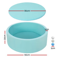 90X30cm Ocean Ball Pit Soft Baby Kids Play Pit + 200PCS Macaron Ocean Balloons Blue - SM Everyday Living