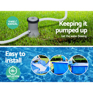 Swimming Pool 4M Above Ground Pools Pumps Steel Frame Filter Pump