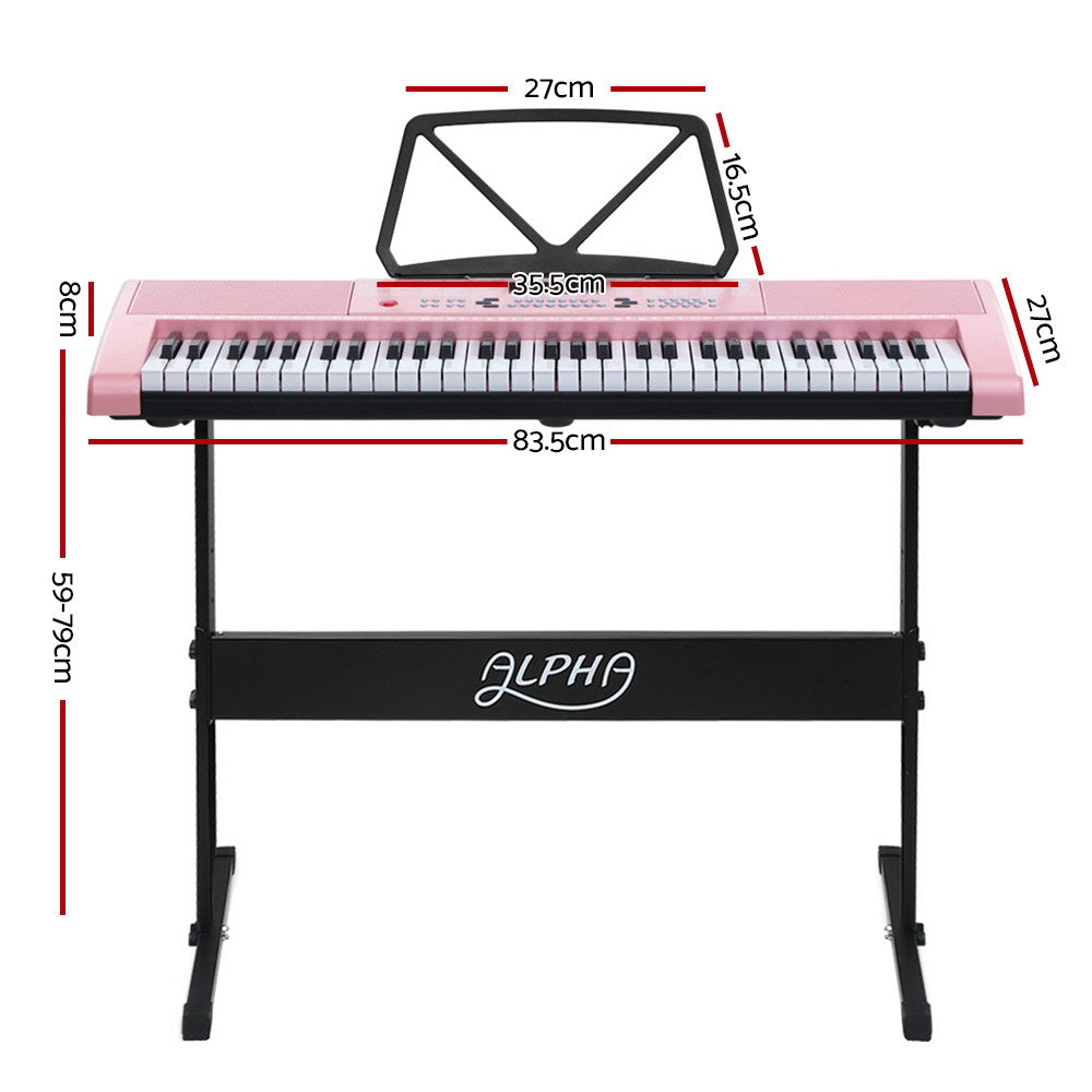 61 Key Lighted Electronic Piano Keyboard Electric