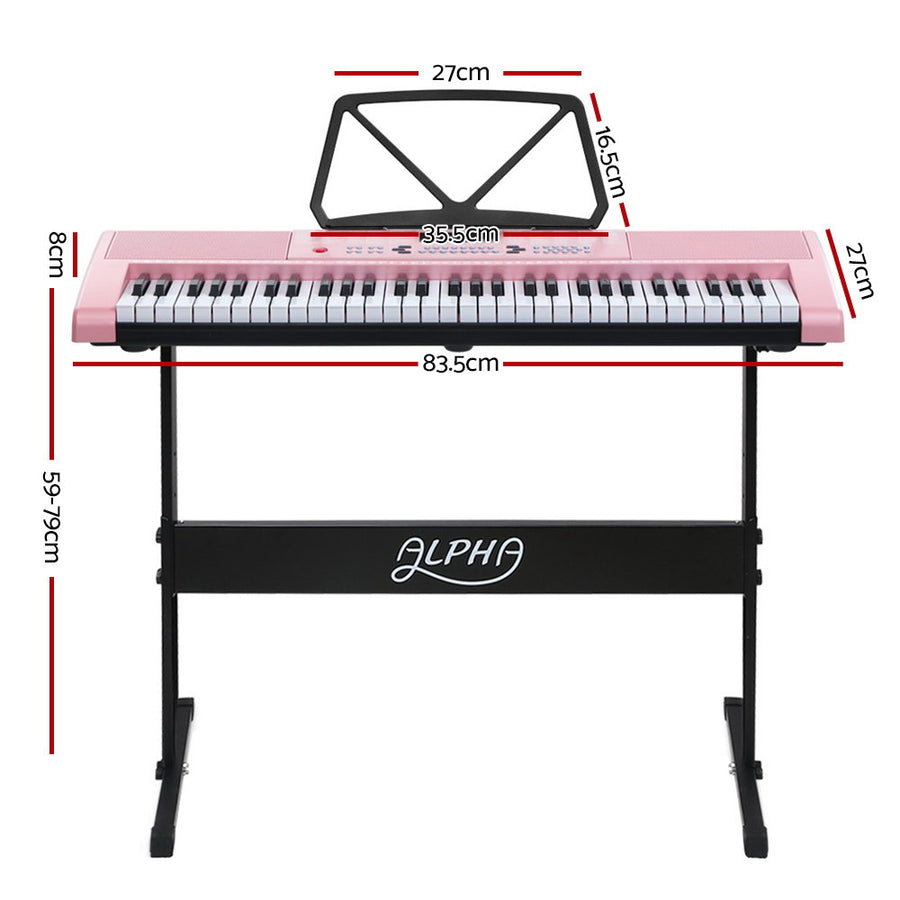 61 Key Lighted Electronic Piano Keyboard Electric