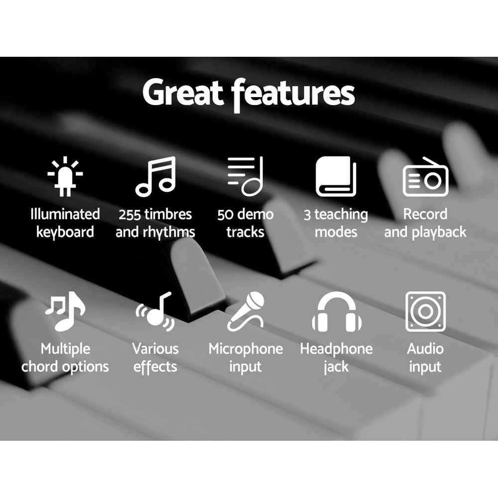 61 Key Lighted Electronic Piano Keyboard Electric