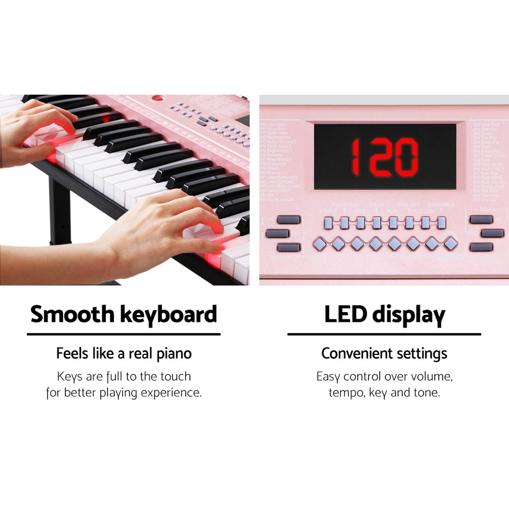 61 Key Lighted Electronic Piano Keyboard Electric