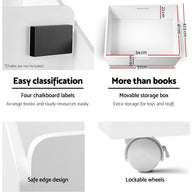 Kids Bookshelf Storage Organiser Bookcase Drawers Children Display Shelf