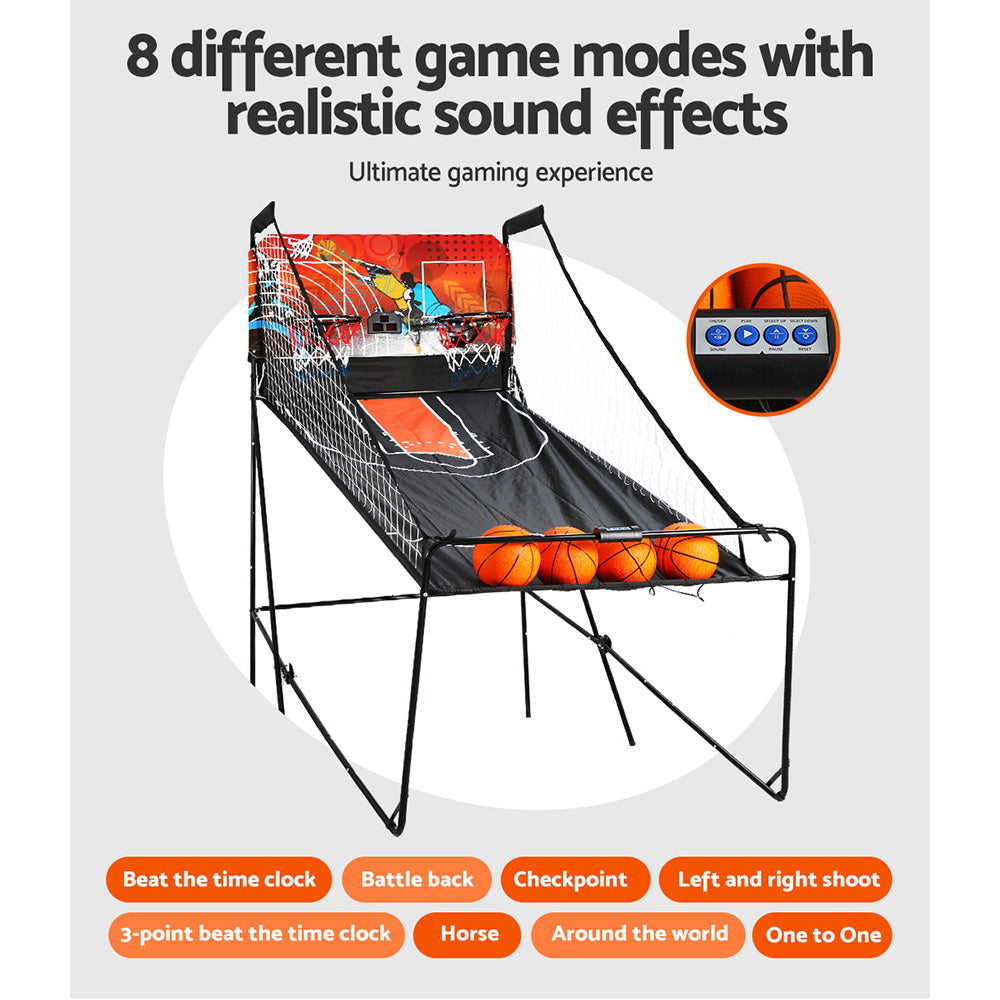 Arcade Basketball Game Double shooting Electronic Scoring Folding Outdoor Kids - SM Everyday Living