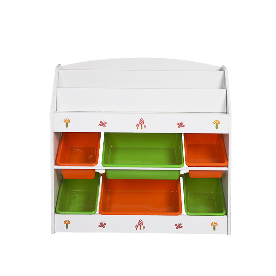 Kids Toy Box Organiser Bookshelf 6 Bins