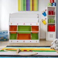 Kids Toy Box Organiser Bookshelf 6 Bins