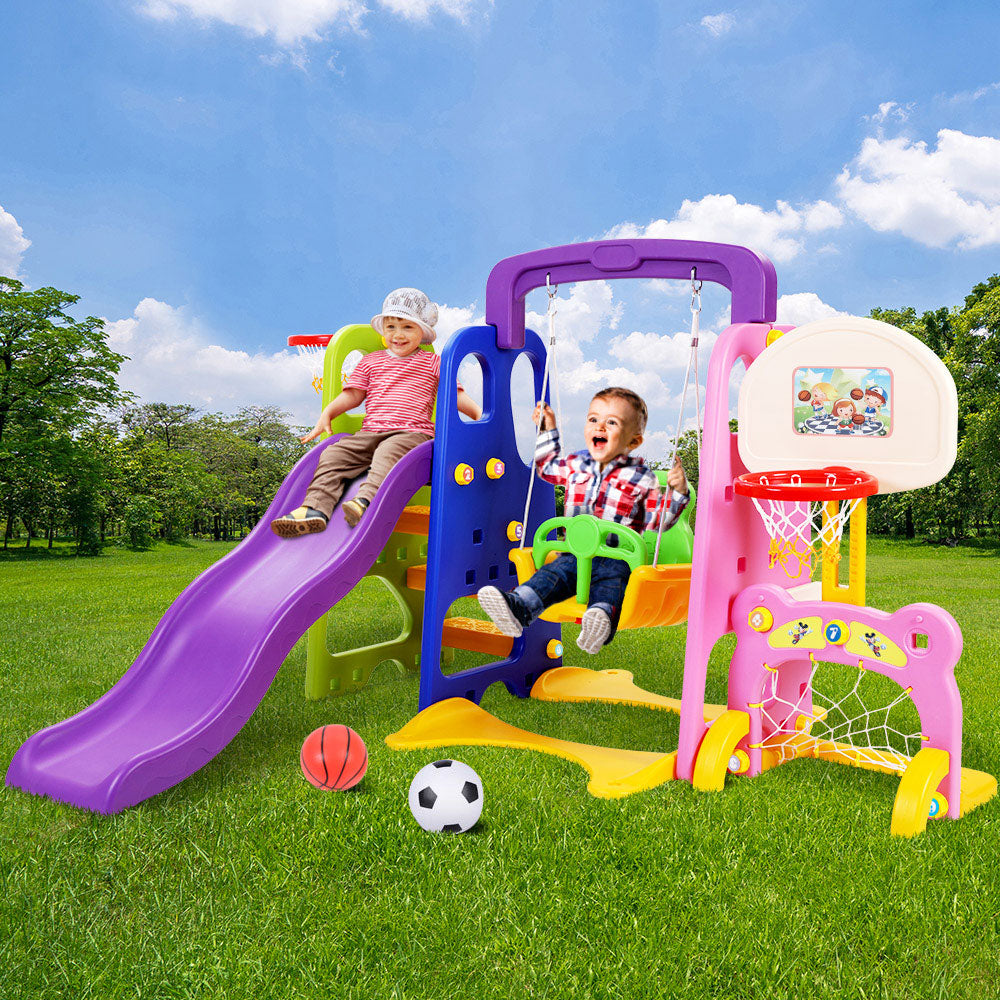 Kids 7-in-1 Slide Swing