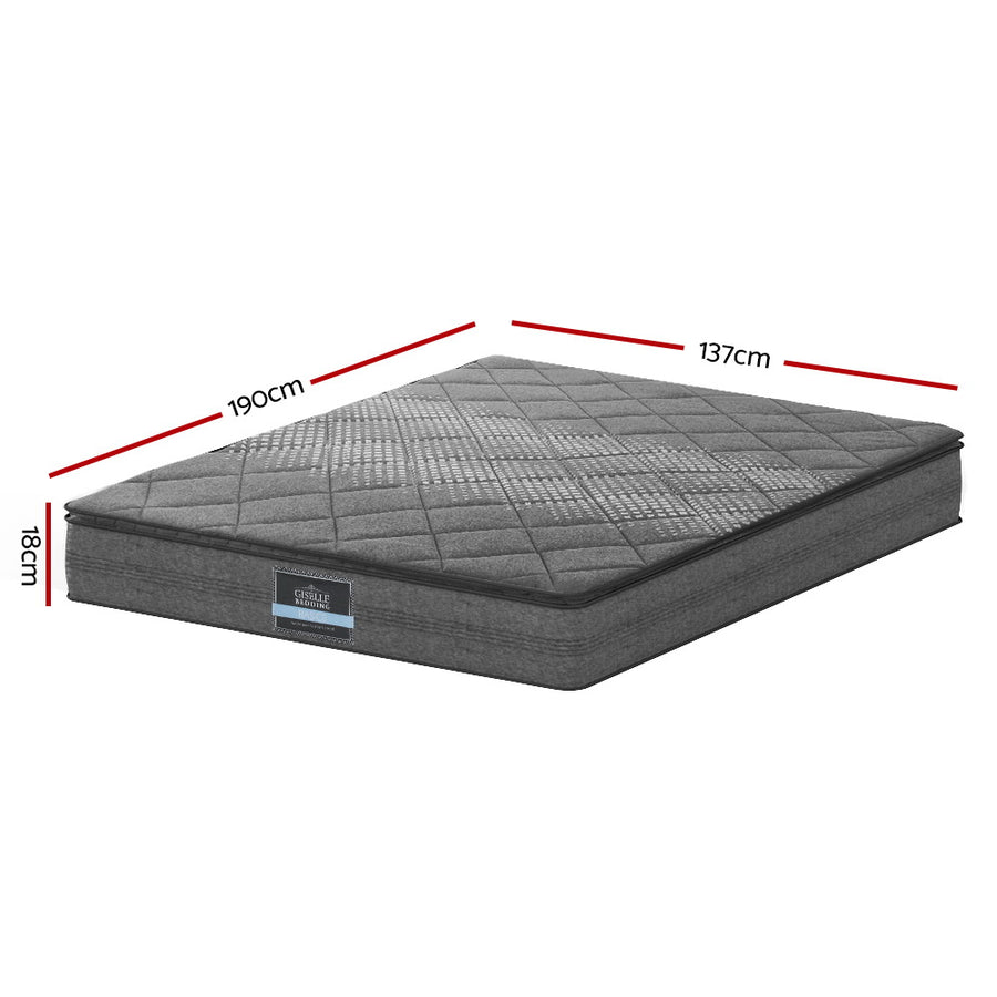 Mattress Pillow Top Bed Size Spring Medium Firm Foam 18CM DOUBLE