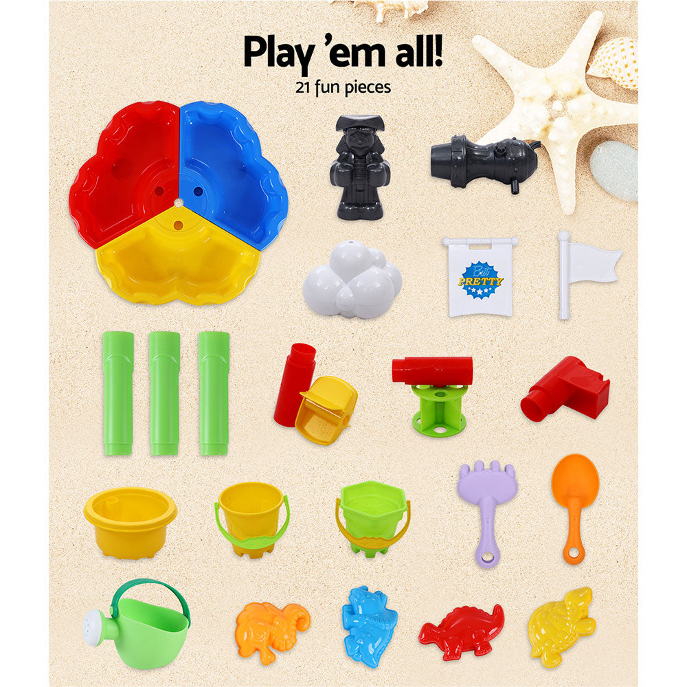 Kids Beach Sand and Water Sandpit Outdoor Table Childrens Bath Toys