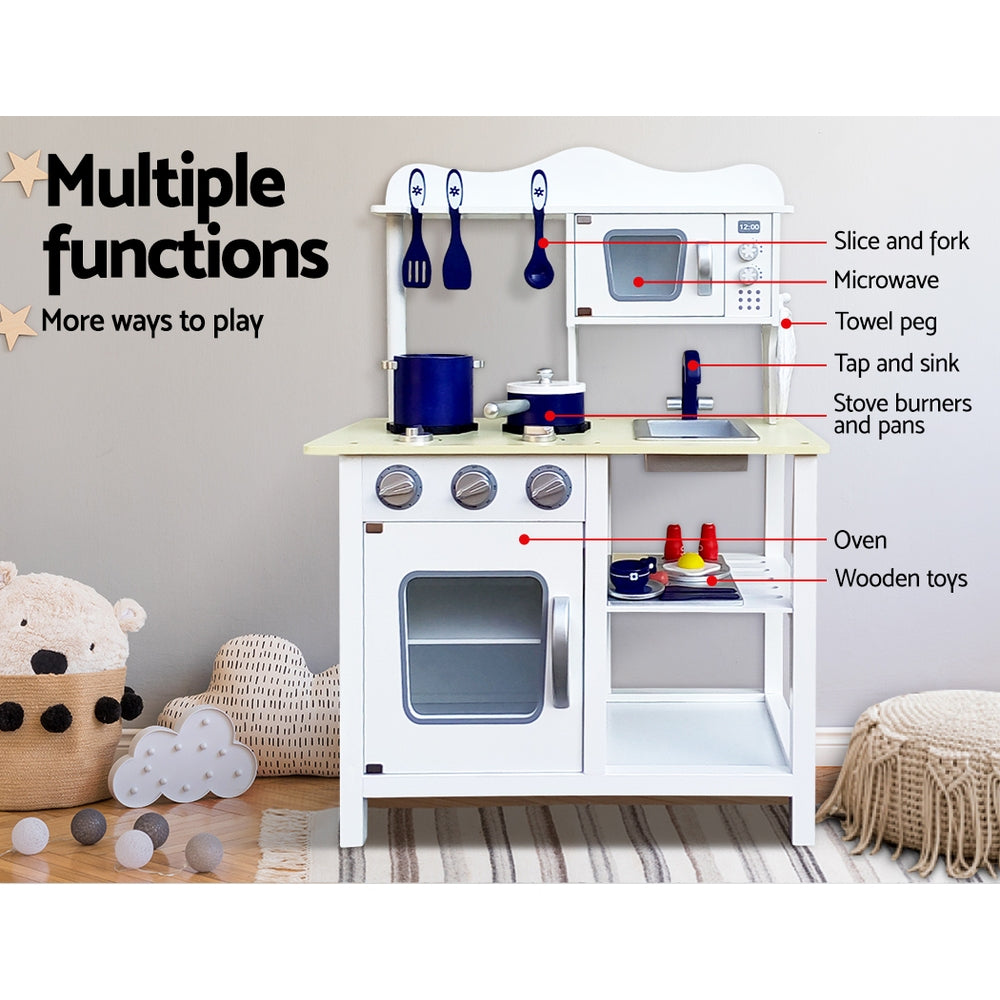 18 Piece Kids Kitchen Play Set - White