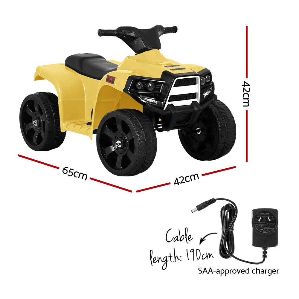 Kids Ride On ATV Quad Motorbike Car 4 Wheeler Electric Toys Battery Yellow