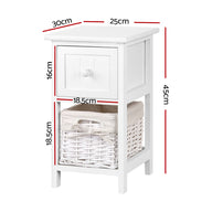 2 PCS Bedside Table - White