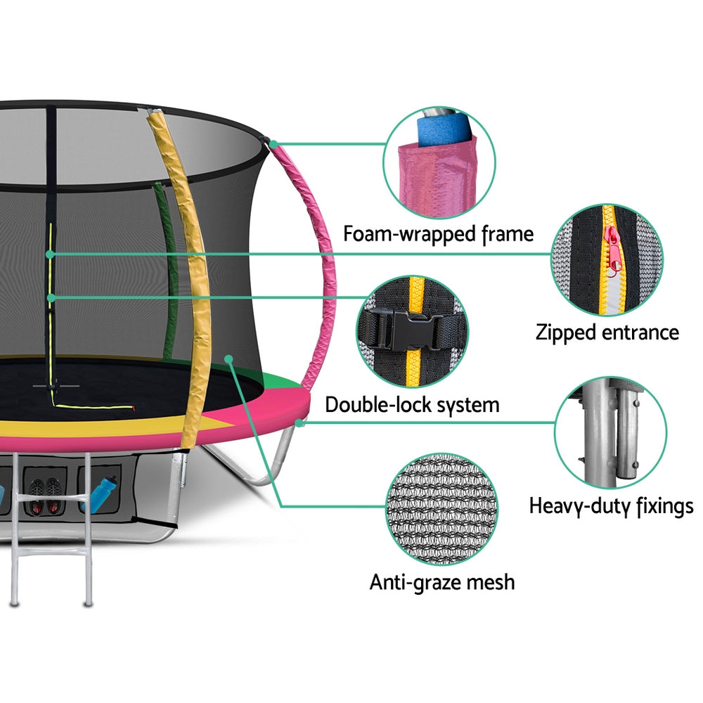 8FT Kids Trampoline - Rainbow