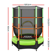 4.5ft Kids Trampolines - Green