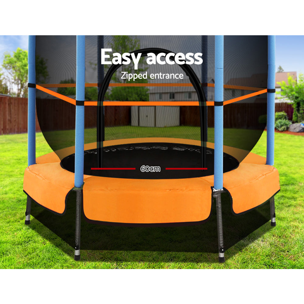 4.5ft Trampoline - Orange / Blue