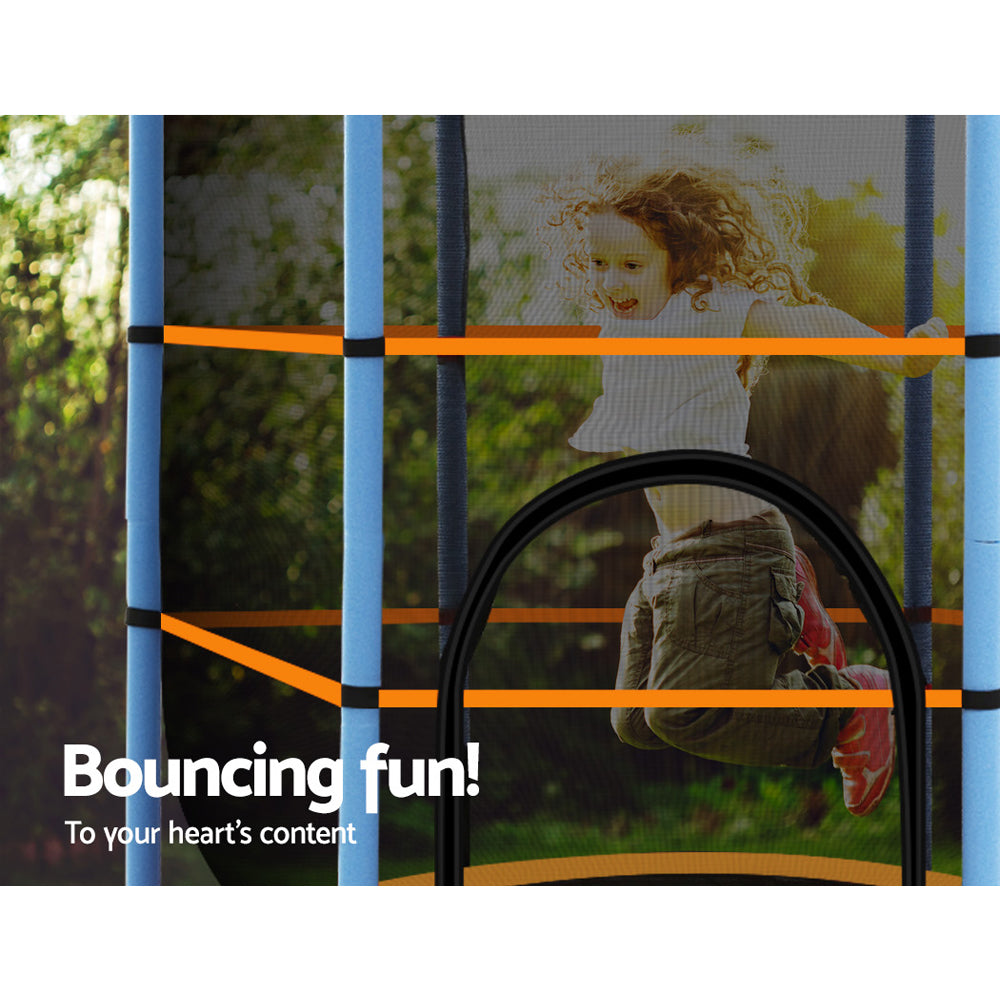 4.5ft Trampoline - Orange / Blue