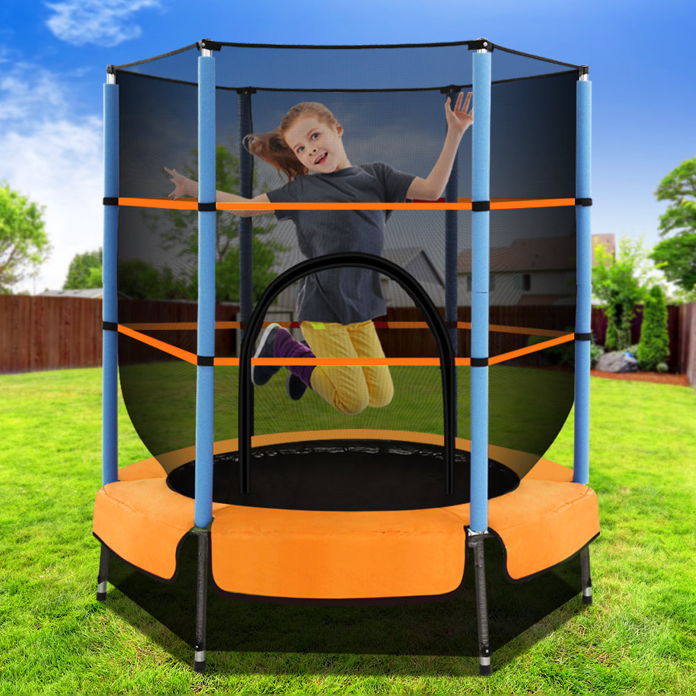 4.5ft Trampoline - Orange / Blue
