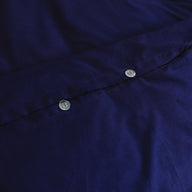 Elan Linen 100% Egyptian Cotton Vintage Washed 500TC Navy Blue Single Quilt Cover Set