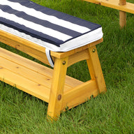 Kids Outdoor Table and Chairs Picnic Bench Set Umbrella Water Sand Pit Box