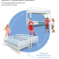 Bunk Bed Frame Single Wooden Wood